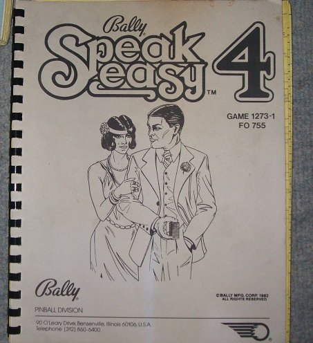 Speak easy 4 Bally manual